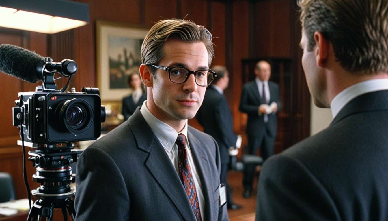 corporate man in suit at a shoot