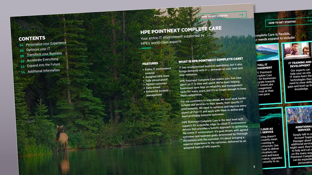 E-brochure design still from a corporate learning package