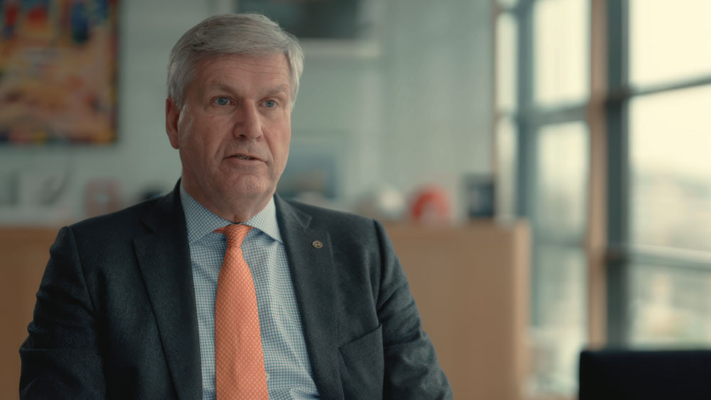 Customer testimonial video still from a Heerema production