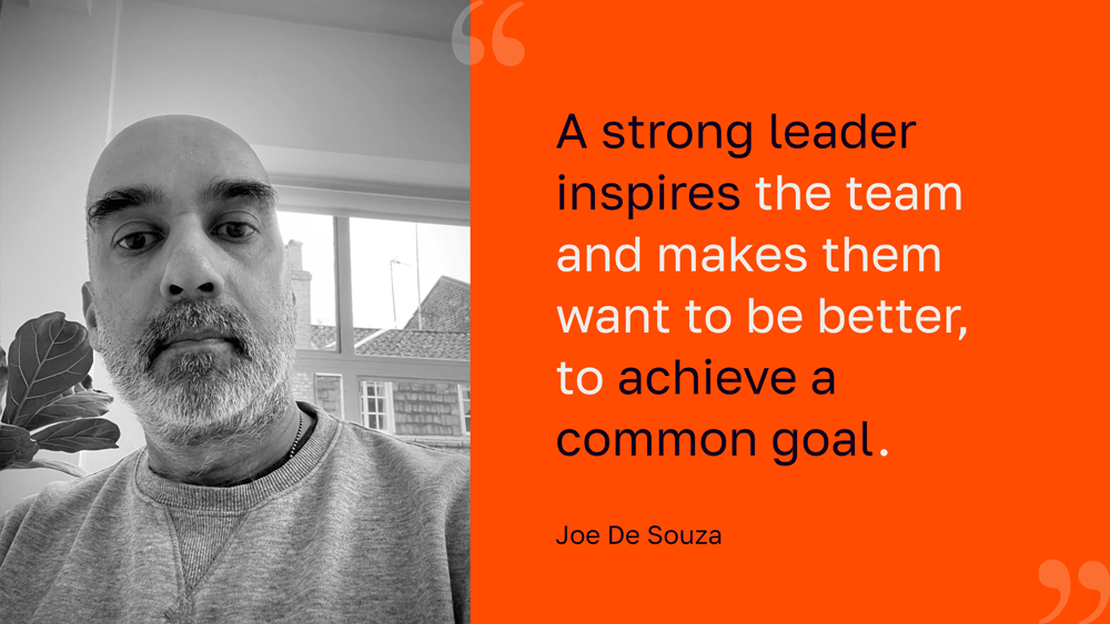 Joe_de_souza image of joe de souza creative director next to a quote he said about leadership