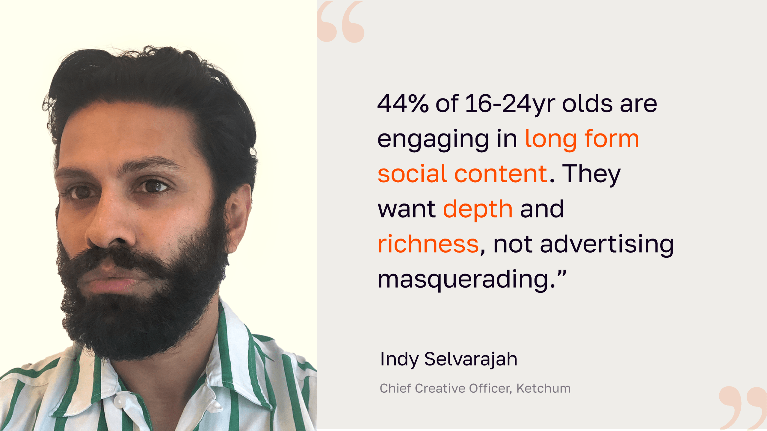 Ketchum quote quote about social media production from ketchum chief creative officer