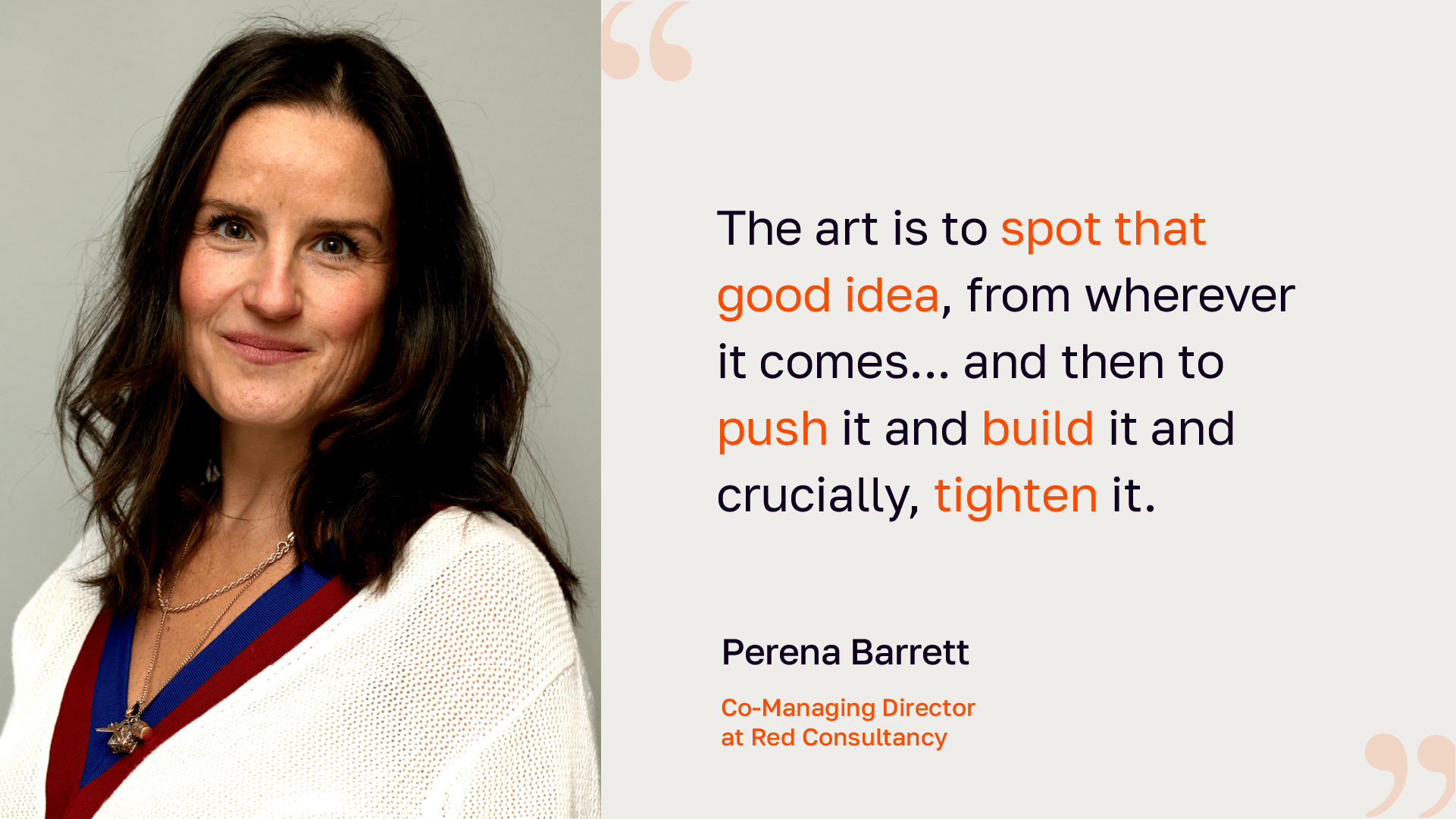 quote graphic Perena Barrett, client testimonial quote graphic