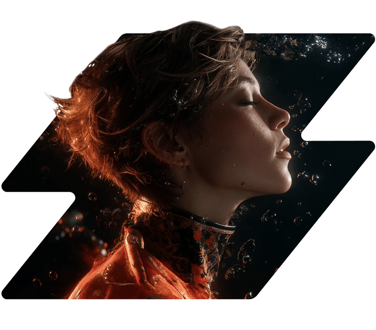 Woman in a generative brand video production